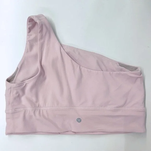 Lululemon Align Asymmetrical Bra Women's Size 14 Pink Light Support One Shoulder - Picture 4 of 7